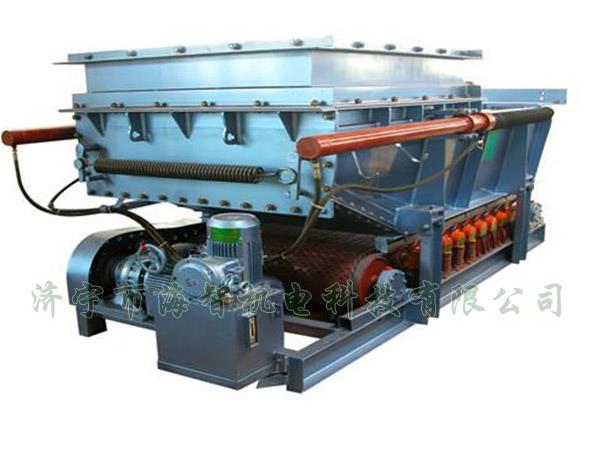 它將帶式（甲帶）給料機的手動檢修閘門改為電動、液動或氣動控制閥門，增大了閘門推力